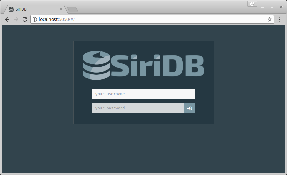 SiriDB HTTP login